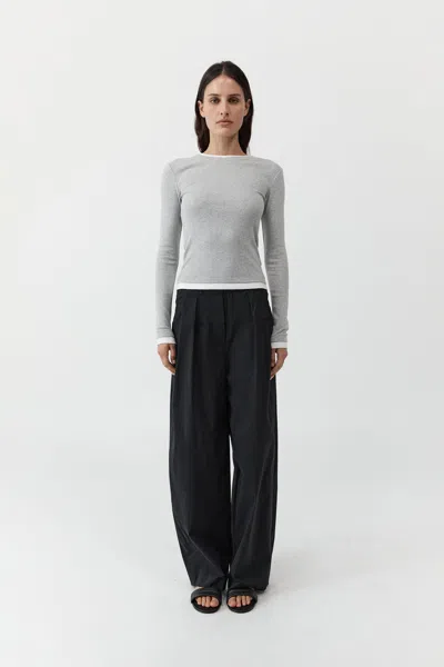 St Agni Relaxed Pleat Pants In Black