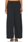 St Agni Cotton-nylon Wide-leg Pants In Black