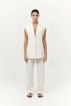 St Agni Relaxed Side Tie Vest In White