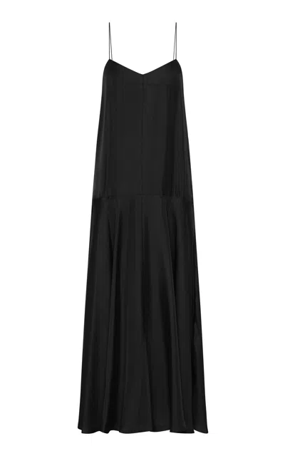 St Agni Relaxed Silk-twill Maxi Slip Dress