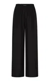 St Agni Relaxed Silk Wide-leg Pants In Black