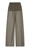 St Agni Relaxed Splice Pants In Khaki