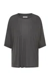 St Agni Relaxed Tencel Jersey T-shirt In Gray