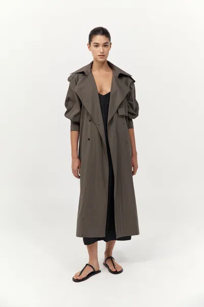 St Agni Relaxed Trench In Brown