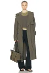 St Agni Relaxed Cotton-blend Trench Coat In Brown