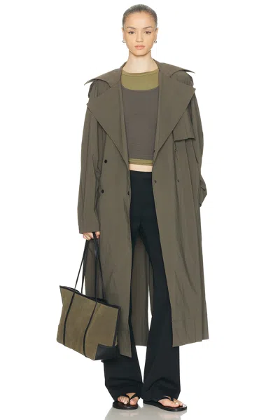 St Agni Relaxed Trench Coat In Brown
