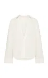 St Agni Reverse Organic-cotton Shirt In White