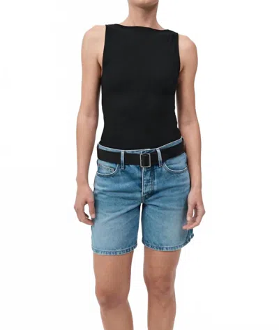 ST AGNI RIB BATEAU CUT OUT TOP IN BLACK