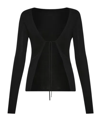St Agni Ribbed Double-face Sweater In Black
