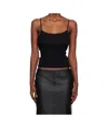 St Agni Ribbed Knitted Strap In Black