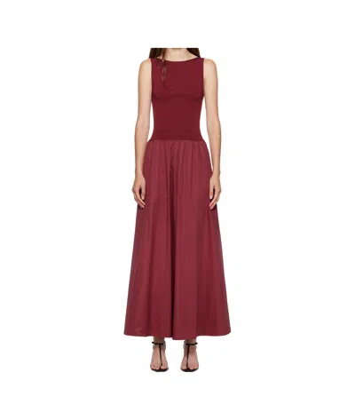 St Agni Ribbed Sleeveless Dress In Brown