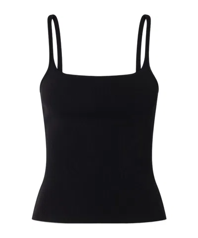 St Agni Rib-knitted Jersey Tank In Black