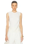 St Agni Rouleau Tie Top In Porcelain