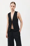 St Agni Rouleau Vest In Black
