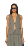 St Agni Rouleau Vest In Olive