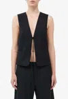 St Agni Recycled-twill Vest In Black