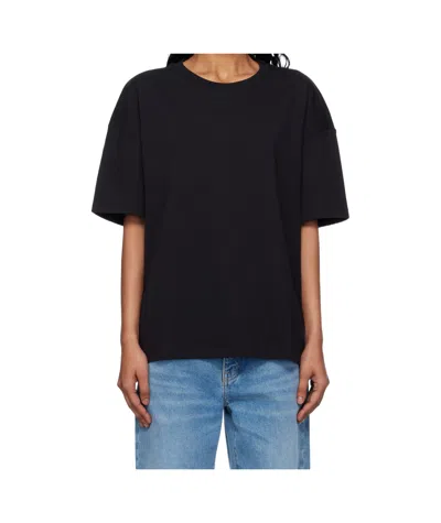 St Agni Round Neck Short Sleeve T-shirt In Black