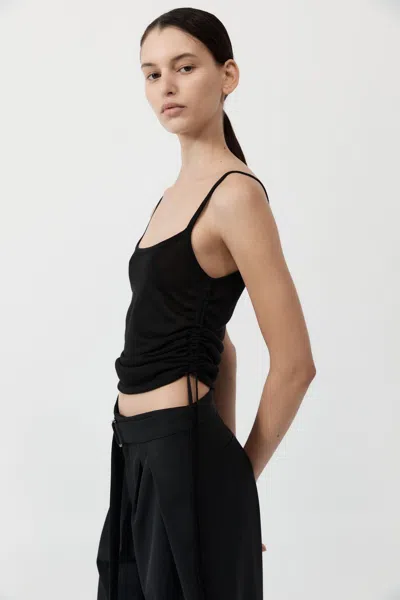 St Agni Ruched Tank In Black