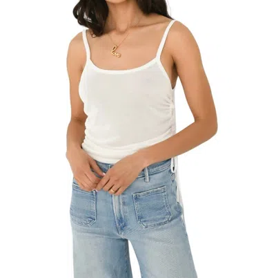 St Agni Ruched Tank Top In White