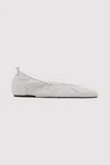 St Agni Satin Ballet Flat In Silver