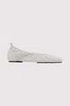 St Agni Satin Ballet Flat In White