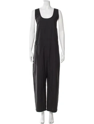 Pre-owned St Agni Scoop Neck Jumpsuit In Black