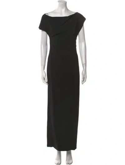 Pre-owned St Agni Scoop Neck Long Dress In Black