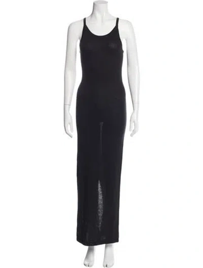 Pre-owned St Agni Scoop Neck Long Dress In Black