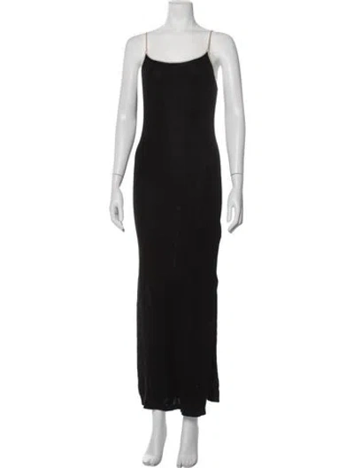Pre-owned St Agni Scoop Neck Long Dress In Black