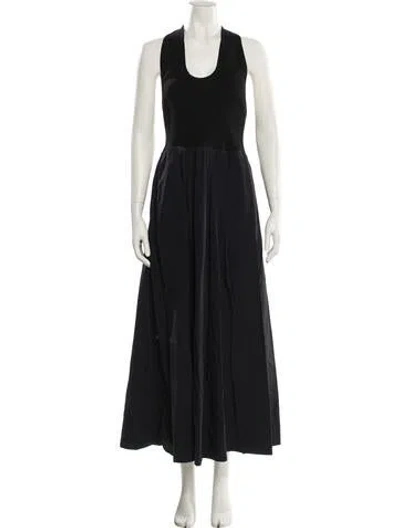 Pre-owned St Agni Scoop Neck Long Dress In Blue