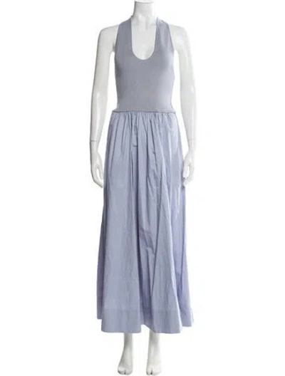 Pre-owned St Agni Scoop Neck Long Dress In Gray