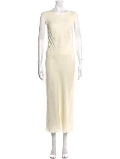 Pre-owned St Agni Scoop Neck Long Dress In Neutrals