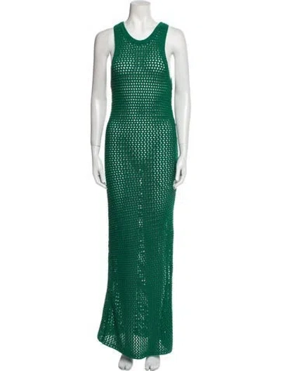 Pre-owned St Agni Scoop Neck Long Dress W/ Tags In Green