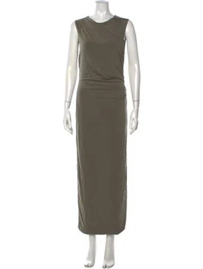 Pre-owned St Agni Scoop Neck Long Dress W/ Tags In Green