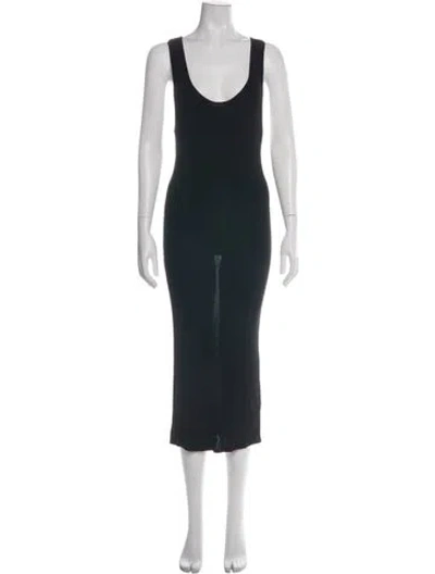 Pre-owned St Agni Scoop Neck Midi Length Dress W/ Tags In Green