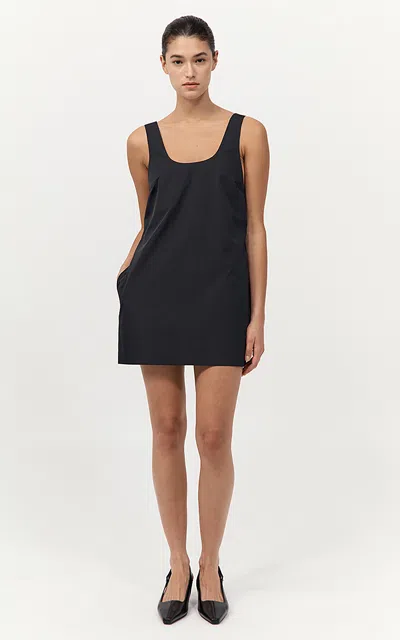 St Agni Scoop-neck Mini Dress In Black