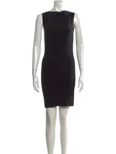 Pre-owned St Agni Scoop Neck Mini Dress In Black