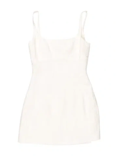Pre-owned St Agni Scoop Neck Mini Dress In White