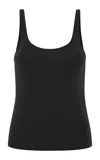 St Agni Scoop-neck Organic-cotton Tank Top In Black