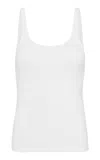 St Agni Scoop-neck Organic-cotton Tank Top In White