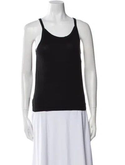 Pre-owned St Agni Scoop Neck Sleeveless Top In Black