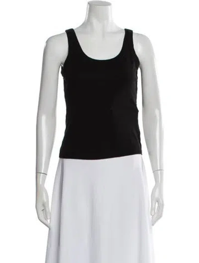 Pre-owned St Agni Scoop Neck Sleeveless Top In Black