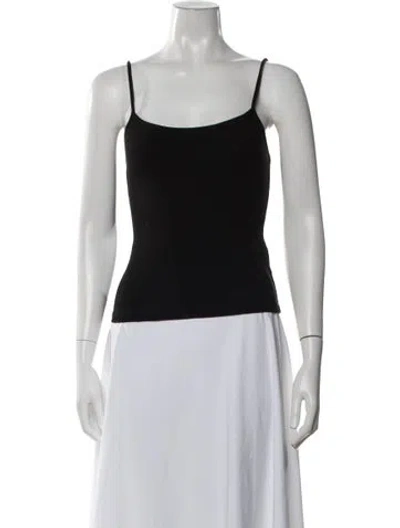 Pre-owned St Agni Scoop Neck Sleeveless Top In Black