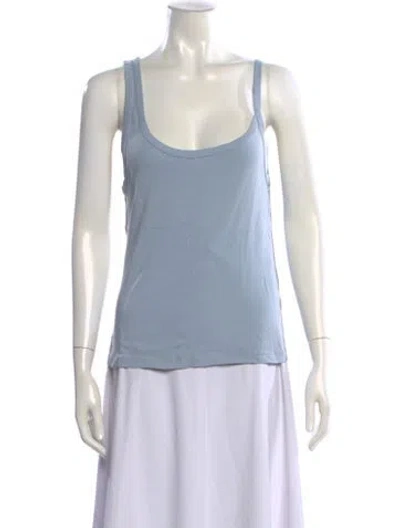 Pre-owned St Agni Scoop Neck Sleeveless Top In Blue