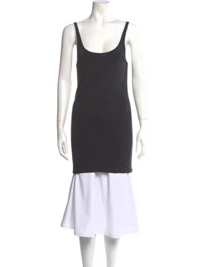 Pre-owned St Agni Scoop Neck Sleeveless Top In Gray