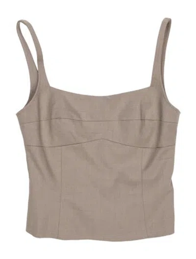 Pre-owned St Agni Scoop Neck Sleeveless Top In Gray