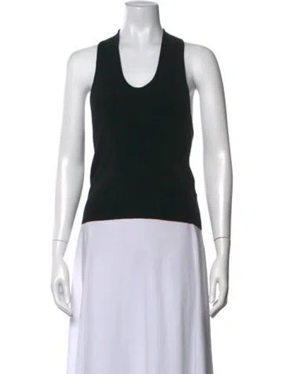 Pre-owned St Agni Scoop Neck Sleeveless Top In Gray