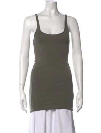 Pre-owned St Agni Scoop Neck Sleeveless Top In Green