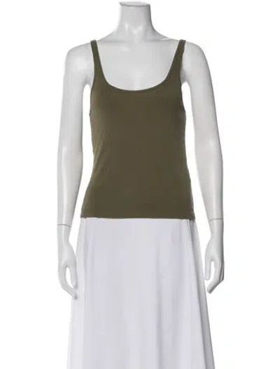 Pre-owned St Agni Scoop Neck Sleeveless Top In Green
