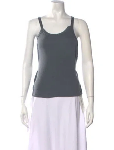 Pre-owned St Agni Scoop Neck Sleeveless Top In Grey